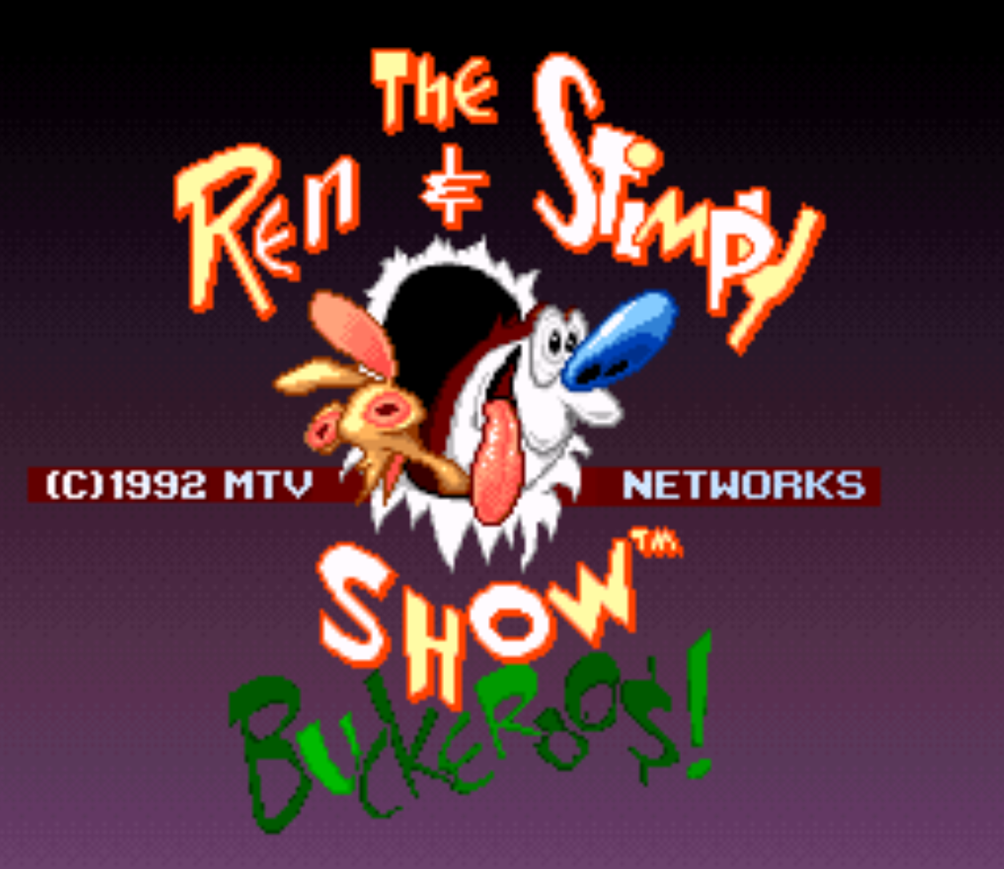 The Ren and Stimpy Show Buckeroos Title Screen